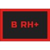 ODZNAKA NA RZEP REBELHORN GRUPA KRWI B RH+ BLACK/RED 50X80MM