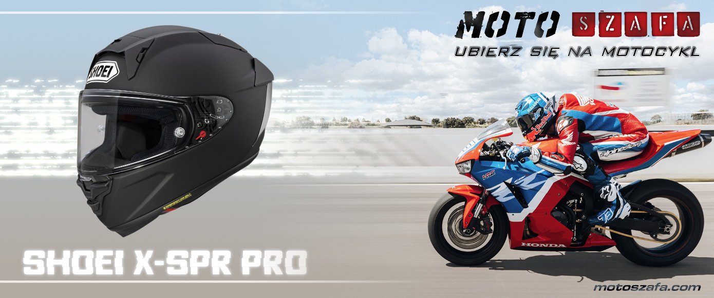 Sportowy kask SHOEI X-SPR PRO stworzony do wyzwań na torze, dzięki homologacji FIM oraz ECE 22.06. Testowany przez zawodników MotoGP przy 350km/h!